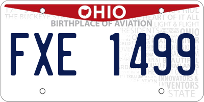 OH license plate FXE1499