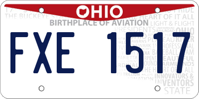 OH license plate FXE1517