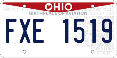 OH license plate FXE1519