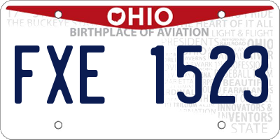 OH license plate FXE1523
