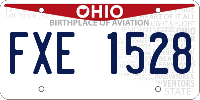 OH license plate FXE1528