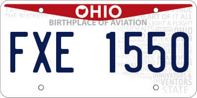OH license plate FXE1550