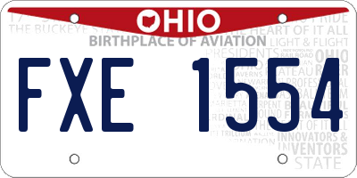 OH license plate FXE1554