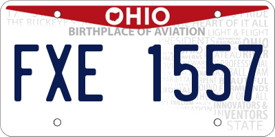 OH license plate FXE1557