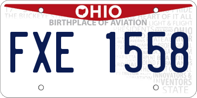 OH license plate FXE1558
