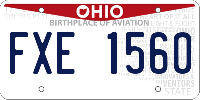 OH license plate FXE1560