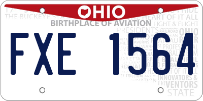 OH license plate FXE1564