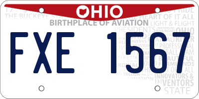 OH license plate FXE1567