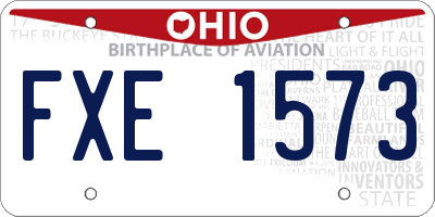 OH license plate FXE1573
