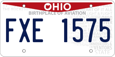 OH license plate FXE1575
