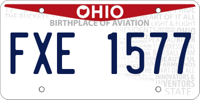 OH license plate FXE1577