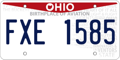 OH license plate FXE1585