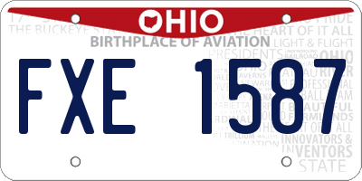 OH license plate FXE1587