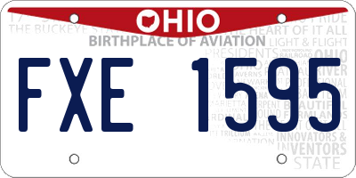 OH license plate FXE1595