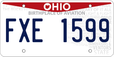 OH license plate FXE1599