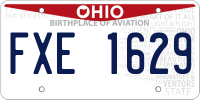 OH license plate FXE1629