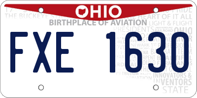 OH license plate FXE1630