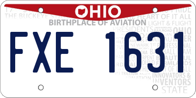 OH license plate FXE1631