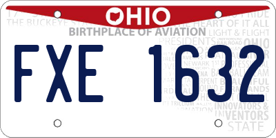 OH license plate FXE1632