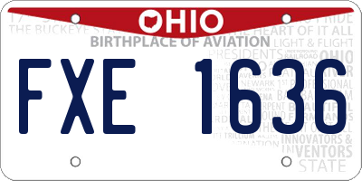 OH license plate FXE1636