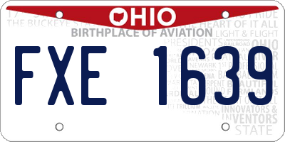 OH license plate FXE1639