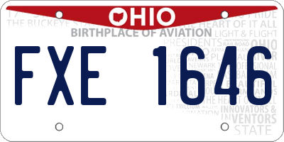 OH license plate FXE1646