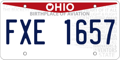 OH license plate FXE1657
