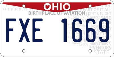 OH license plate FXE1669