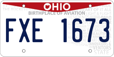 OH license plate FXE1673