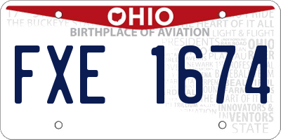 OH license plate FXE1674