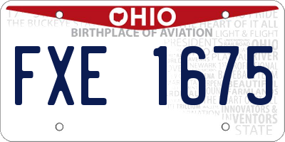 OH license plate FXE1675