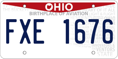 OH license plate FXE1676
