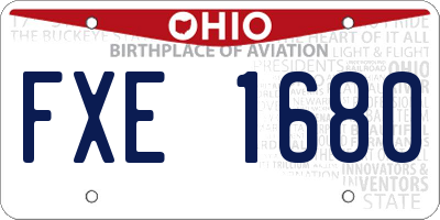 OH license plate FXE1680