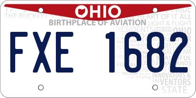 OH license plate FXE1682