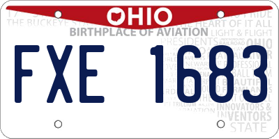 OH license plate FXE1683