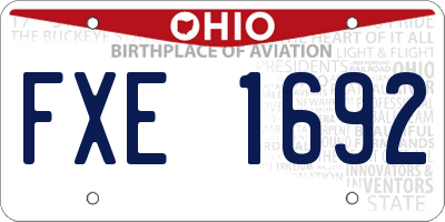 OH license plate FXE1692