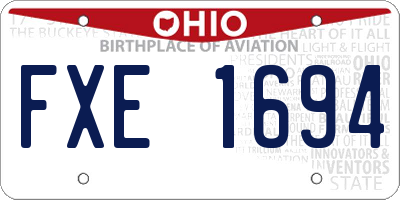 OH license plate FXE1694