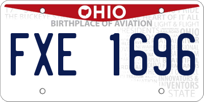 OH license plate FXE1696