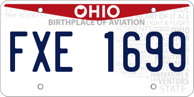 OH license plate FXE1699