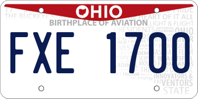 OH license plate FXE1700