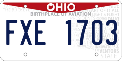 OH license plate FXE1703