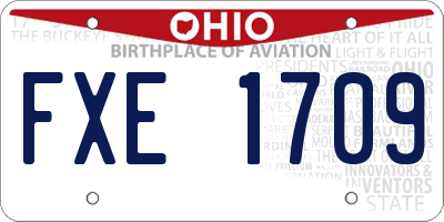 OH license plate FXE1709
