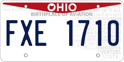 OH license plate FXE1710