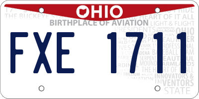 OH license plate FXE1711