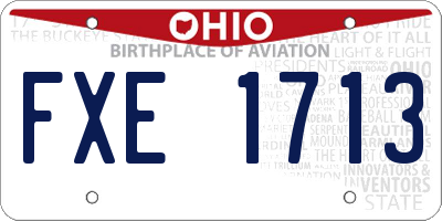 OH license plate FXE1713