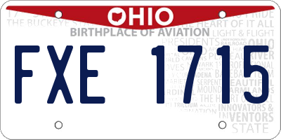 OH license plate FXE1715