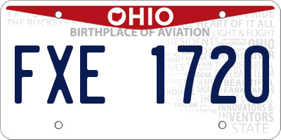 OH license plate FXE1720