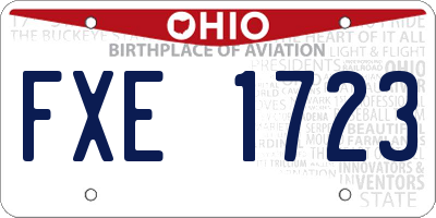 OH license plate FXE1723