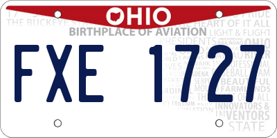 OH license plate FXE1727