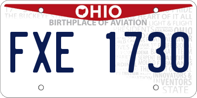 OH license plate FXE1730